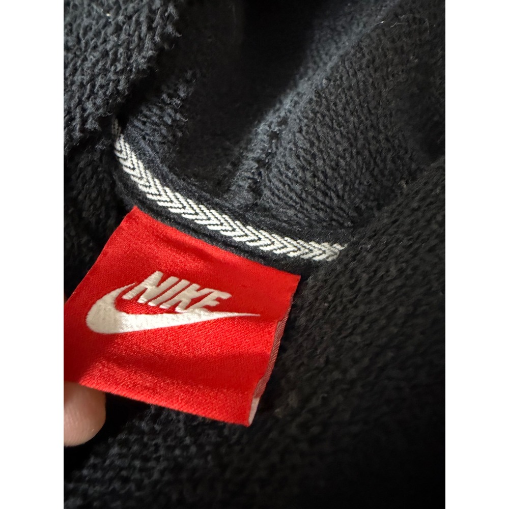 Nike Womens Funnel Neck Scuba Hoodie Black Fleece Pullover Small Raglan Logo - Picture 4 of 11